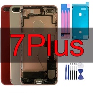 Pre mounted Full housing For iPhone 7Plus 7+ 5.5 Battery Back Cover Door Rear Cover + middle Frame C
