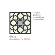 Granit merk Granito UK 60x60cm tipe dielza s.crystal greystone s.crystal ivory s.crystal black untuk