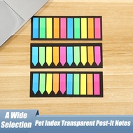 200 Sheets Transparent Fluorescence Color Post-It Notes Index Stickers Loose-Leaf Label Indicator