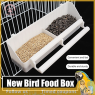 【SHZTGM】 กล่องใส่อาหารพลาสติกสำหรับนกแก้วนกแก้วสีขาวสำหรับใส่อาหารกรงสัตว์เลี้ยงอุปกรณ์เลี้ยงนกคอกคอกคาทีล