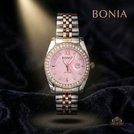 Bonia Womens Analog Watch - 32mm Stainless Steel Case Two-Tone Scratch-Resistant Sapphire Crystal Cr