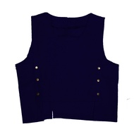 3Hearts Rompi Korean Style Vest Cargo Semi Jeans Wanita