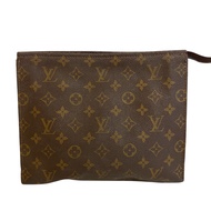 【二手】LOUIS VUITTONPochette Toilette 26 手拿包 復古 Monogram 圖案 二手包 手提包 品牌手拿包 男女通用ブラウン
