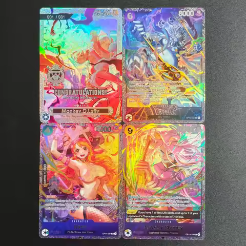 Hot One Piece DIY TCG Cards Luffy Enel Nami Bonney Japanese Ver. 2024 Texture Foil SEC SR Rare Anime