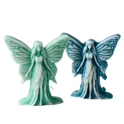 DIY Butterfly Fairy Candle Silicone Mold, Abstract Butterfly Girl Aromatherapy Gypsum Resin Craft Ce