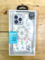 Mobest 滿鑽鐳射花朵 IPhone 16 pro max手機殼 透明 Magsafe磁吸 全包邊 防摔 鑽石閃亮太陽花圖案 無線磁吸充電手機殼