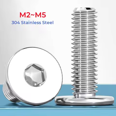 304 Stainless Steel CM Ultrathin Hex Socket Flat Wafer Head Screw M2 M2.5 M3 M4 M5 Allen Hexagon Ult