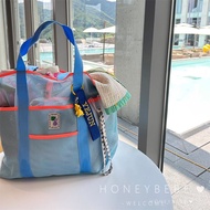 Beg Pantai LE4W Tas Beg Pantai Besar Tas Simpanan Baju Renang Sukan Mudah Alih Lipat Bawa Tangan Jar