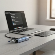 USB 3.2 Type-C 5Gbps Ethernet Adapter for Windows Mac OS Fast Network