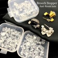 Elegant Brooch [Free BOX] Brooch Stopper Silicone Rubber Anti-Rosak Tudung Kerongsang Stopper