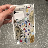 For iPhone Case Transparent Shipped From Thailand Star And Sun 17 11 12 13 14 15 16 PRO MAX X XS XR 