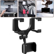 Securely Holds Mobile Phones on Car Rearview Mirror with Adjustability