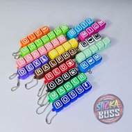 CLICKY BITZ! Custom Name Keyboard Clicker v2 Keychain | Stickaboss 3D-Printed Fidget Toy Fidget Clic