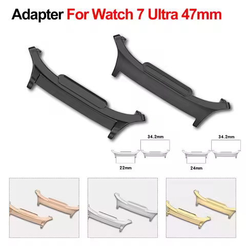 1pair Adapter For Samsung Galaxy Watch 7 Ultra 47mm Watchband Strap Connector Bracelet 316L Stainles