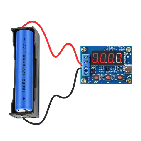 ZB2L3 Battery Capacity Tester Module DC 4.5-6V Digital Electronic Load Tester Type C