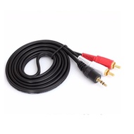 Cable jack aux 3.5mm To Rca 2 gold plated 3m standard - Cable audio 3.5 to av video rca2 3 meters