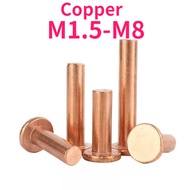 Copper countersunk head rivets GB869 percussion type flat head flat cone head solid rivets Copper d 