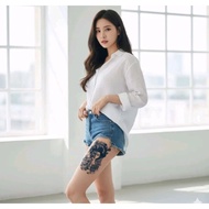 [ SEMI PERMANENT ] Temporary tattoo ZR-016 women's half devil size 21x15 temporary tattoo sticker la
