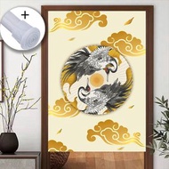 Pacific Olympia - 迎新年! 日式門簾 (中分式), 鹤舞 + 伸縮桿