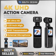 South Ocean Pocket 4K Ultra HD Action Camera 1.33Inch LCD Screen 270 Degrees Rotate Wifi Transmissio