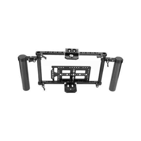 Kayulin Director's Monitor 7" & 5" Cage Rig With Battery plate & Dual Carbon Fiber Handgrip for Univ