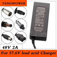 《321》48V 2A Lead Acid Battery Charger For 57.2V Electric Bike Lead-Acid Battery Electric Scooters E-