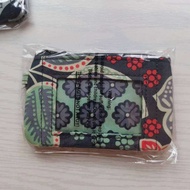 Vera Bradley Cotton Printed Coin Purse with Lanyard New Authentic Tag Family Storage Tools Card Hold