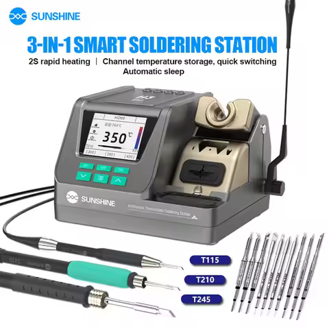 SUNSHINE H3 T210/T245/T115 Handle 3 in1 High Voltage 80W Intelligent Welding Station Automatic Sleep