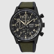 全新 SEIKO Chronograph Sport Watch 日本精工 紳士軍事風三眼計時腕錶 軍錶 運動錶 手錶 100米防水夜光