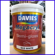 ☢ ◺ Megacryl Semi Gloss Latex DV-515 White 4L Davies MCS Acrylic Water Based Paint 4 Liters 1 Gallo