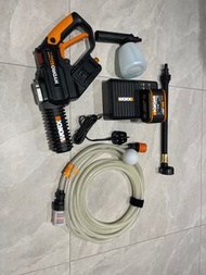 WORX 無刷高壓清洗機 配20V 4.0Ah電池、2A充電座套裝