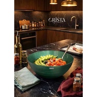 Set of 2 round glass bowls 4.5L + 2.2L CRISTA HOME - 60228