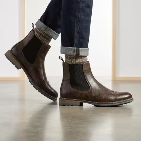 Chelsea Boots Men Casual Brand Retro 2026 Fashion Comfortable Chelsea Boots