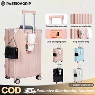 PassionGrip luggage travel bag 20/24/28inch USB Charging/Cup Holder Suitcase Hand carry 7kg