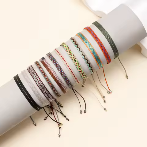 ZMZY Wholesale Indian Wayuu Bracelet Colombia Braided Wristband Bracelets for Women Men Gift Hippie 