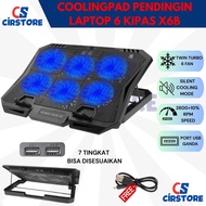 Coolingpad Laptop Cooler 6 Fans X6B Notebook Cooling Pad USB Dual 7 Levels Laptop Cooling Pad Laptop