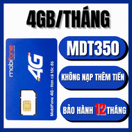 Sim Data 5G Mobi Trọn gói 1 năm - Miễn phí 4G/Tháng ( 48GB/năm ) MDT250A MDT350 - Bảo Hành từ MƯỜNG