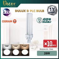 OSRAM [SET 10 Pcs] OSRAM Dulux D PLC Bulb 18W / 26W PLC Bulb Lumen 1200 1700 Coolwhite Warmwhite Day