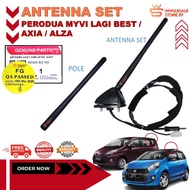 ORIGINAL | PERODUA MYVI LAGI BEST / ALZA / AXIA ANTENNA SET POLE WITH BASE REFILL EKOR FM RADIO 8630