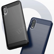 Samsung Galaxy A02 Case Armor Carbon Fiber TPU Soft Silicone Casing Samsung Galaxy M02 M 02 A 02 A02