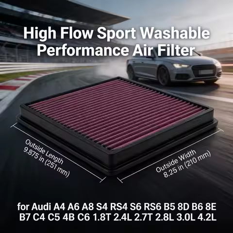 for Audi A4 A6 A8 S4 RS4 S6 RS6 B5 8D B6 8E B7 C4 C5 4B C6 1.8T 2.4L 2.7T 2.8L 3.0L 4.2L High Flow S