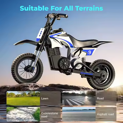 K1 Kids Electric Dirt Motorcycle, 36V, Peak 700W Motor, 3 Speed Modes, 14 Mile Range, Max 16MPH, Cus