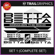 ☂ ◑ ◪ BETTA Sticker Decal Vinyl for Mountain Bike and Road Bike