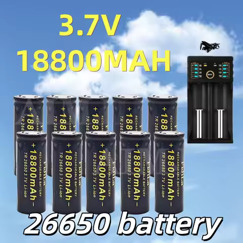 100% Original high quality 26650 battery 18800mAh 3.7 V 50A lithium ion battery for 26650 LED flashl