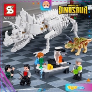 SY Sheng Yuan 1603 Dinosaur World Triceratops Bone Skeleton Fossil Dino Building Block Brick 6+ Ages
