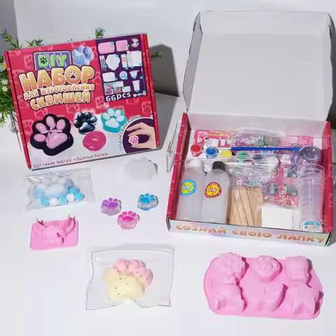 DIY Taba Squishy Kit Set Liquid Gel, Liquid Silicone Squishy Making Kit Perfect Kawaii Taba Squishy 