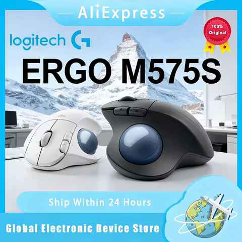 Logitech ERGO M575S Wireless Ergonomic Trackball Mouse Bluetooth/USB Dual-Mode +G102/G203/G304/G305/