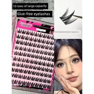 fake eyelashes fake lashes Tidak perlu gam, trilogi malas tebal, bulu mata palsu