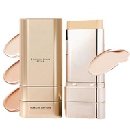 Foundation Stick 2 in 1 Foundation Stick Serum Boosted Skin Tint Balm with Brush Brightens Hydrates 