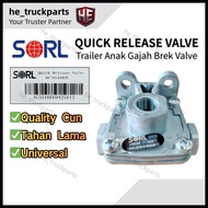 Universal SORL Quick Release Valve [ 3/8 / M16 / M22 ] Brake Valve Trailer 1602-SORL / Anak Gajah Br